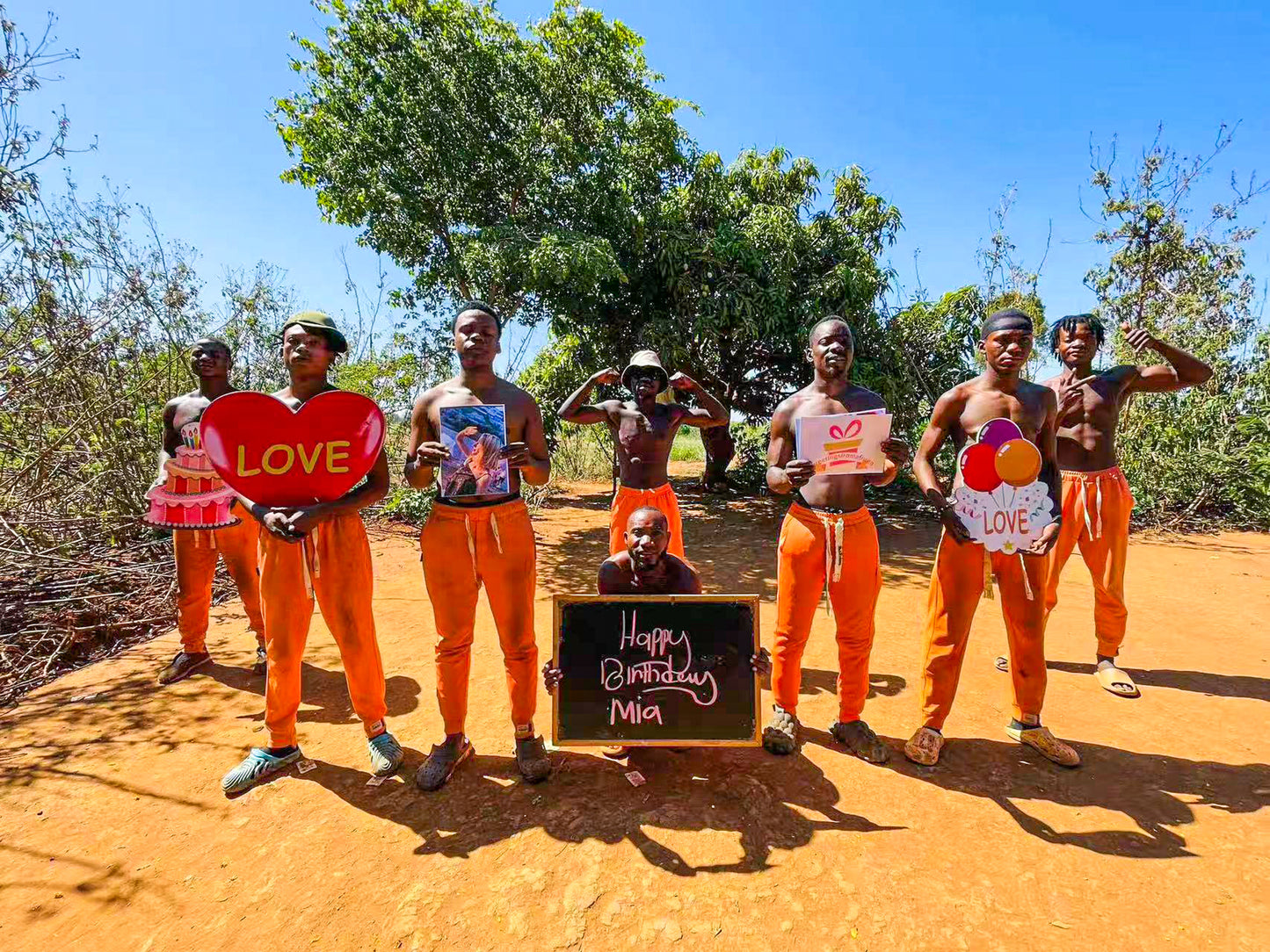 Africa Orange Pants Team