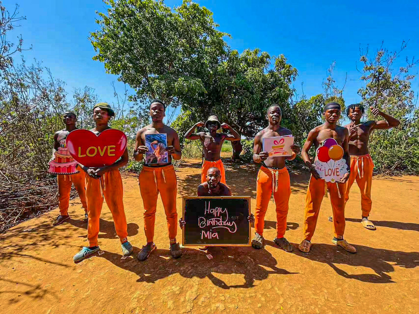 Africa Orange Pants Team