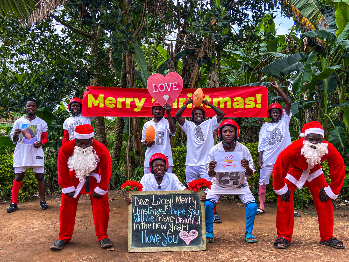 African rugby team- Christmas Theme