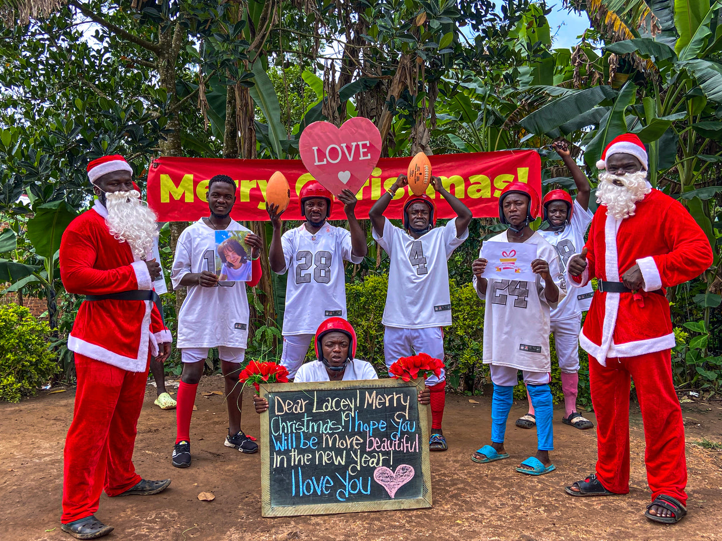 African rugby team- Christmas Theme